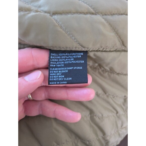 #52 Kenneth Cole Reaction men's Large tan coat Polyurethane Polyester Nylon - Picture 5 of 6